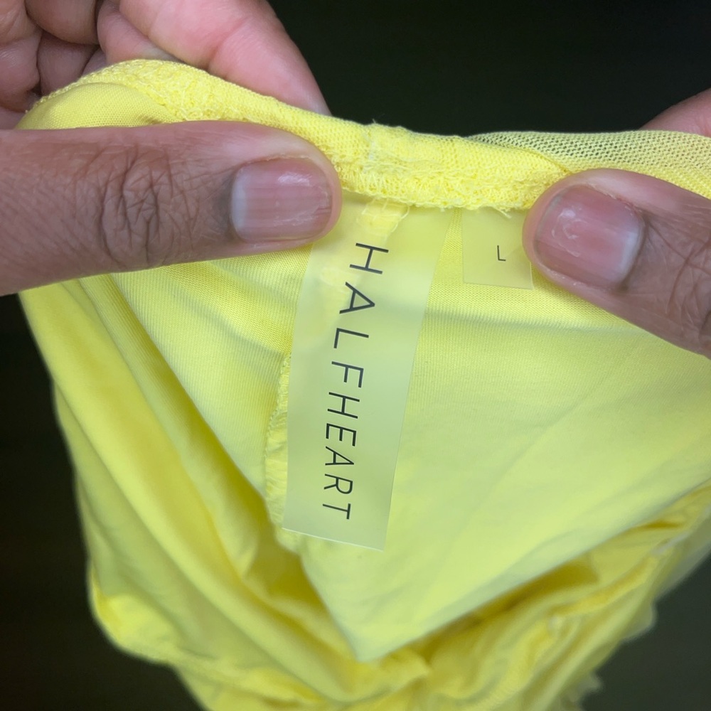 HALFHEART Sheer Yellow Maxi Dress - Picture 3 of 6